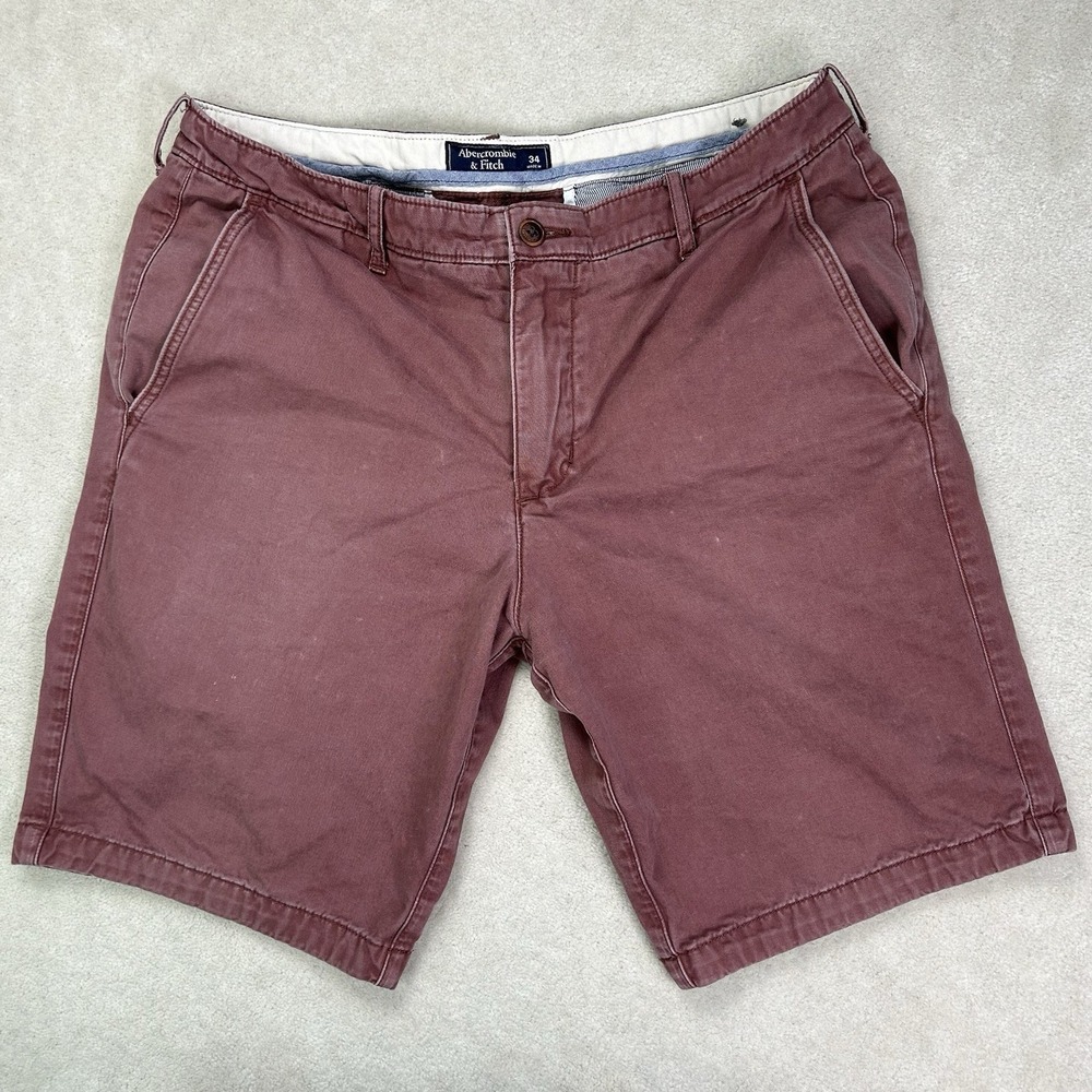 Vintage Abercrombie & Fitch Chino Cotton Shorts Mens 34 Twill Preppy